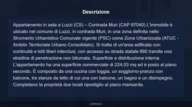 Immobile in asta di 224 m² con più di 5 locali in vendita a Luzzi - Foto 4