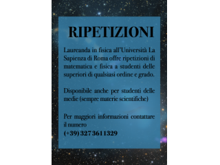 Ripetizioni di matematica e fisica