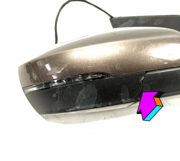 SPECCHIETTO RETROVISORE DESTRO VOLKSWAGEN Polo 5° Serie 6C1857502C (0917) - Foto 2
