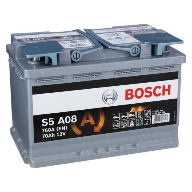 Bosch Batteria Auto Start&Stop AGM 0092S5A080 12v 70Ah 760A