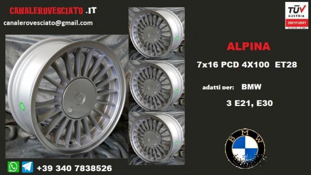 Cerchi ALPINA 7x 16 4x100 et28 BMW E30 E21