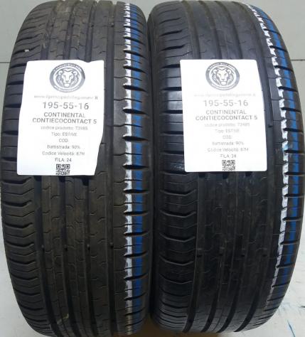 2 GOMME 195 55 16 CONTINENTAL A73985