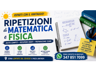 Ripetizioni di Matematica e Fisica – Recupero debiti ed esami universitari