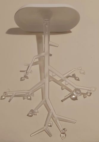 Albero portagioie KOZIOL base bianca svuota tasche e fusto trasparente - Foto 4