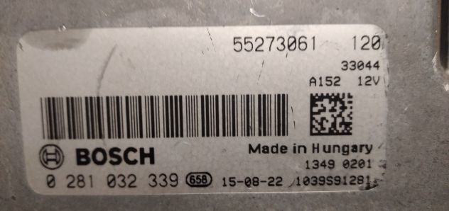 ECU Fiat 500L 1.6 JTD MP BOSCH 0281032339 EDC17C69 55280913 - Foto 8