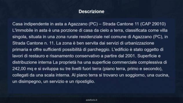 Immobile in asta di 242 m² con più di 5 locali in vendita a Agazzano - Foto 11