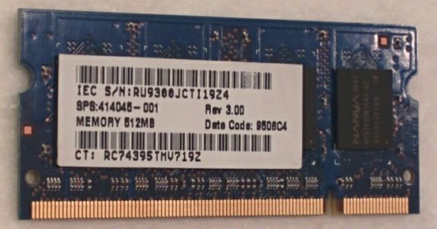 NANYA RAM SO-DIMM DDR2 512 MB - Foto 2