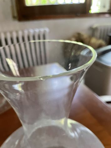 Lotto 3 decanter vino in vetro – 2 nuovi + 1 in omaggio - Foto 6