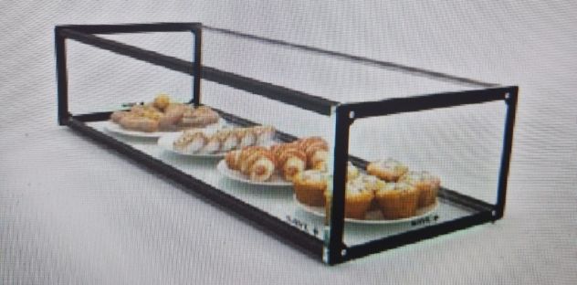 Vetrina espositiva neutra professionale Snack 120 cm vetri dritti. Espositore ne - Foto 7