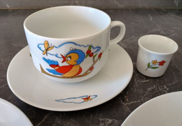 SERVIZIO COLAZIONE PAPPA BAMBINI PORCELLANA LEUCHTENBURG FEINES PORZELLAN AUS TH - Foto 4