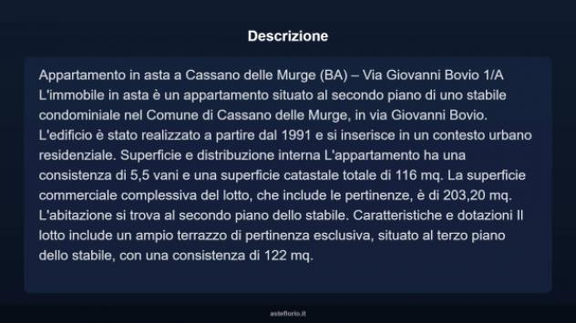 Immobile in asta di 203 m², box auto in vendita a Cassano delle Murge - Foto 6