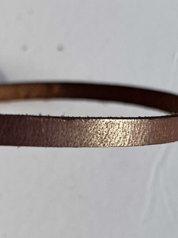 T86 Nastro in pelle a vegetale anilina brandy H 5 mm - L 200 mt - Foto 6
