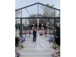 Noleggio Exclusive tensostruttura telaio nero vetrata Luxury weddings Cernobbio