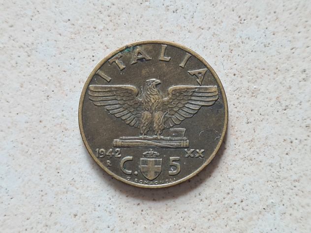Moneta 5 centesimi, 1942