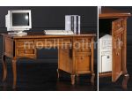 Scrivania porta computer in legno tinta noce - Nuovo