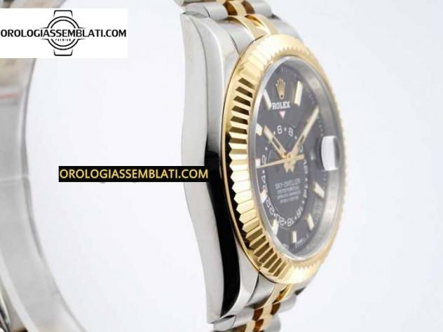 Rolex Replica SKYDWELLER SS/YG BEST EDITION QUADRANTE NERO SU BRACCIALE SS/YG JUBILEE A23J - Foto 15