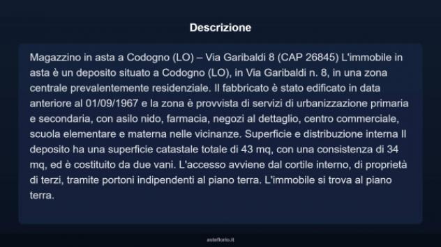 Immobile in asta di 43 m² in vendita a Codogno - Foto 3