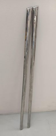 Coppia Modanature / Profili Cromati Laterali per Fiat 128 (Lunghezza 129 cm) - Foto 3