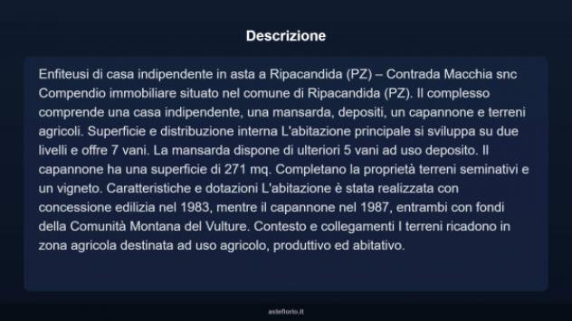 Immobile in asta di 162 m² con più di 5 locali in vendita a Ripacandida - Foto 3