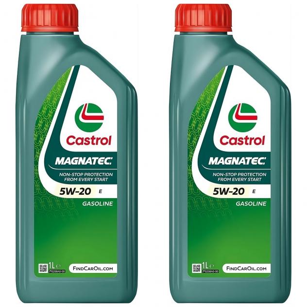 Olio Motore CASTROL Magnatec 5W20 E 2L 2x1L Protezione Avanzata per Motori