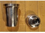 Shaker Broggi MI anni '50 ottone placcato argento