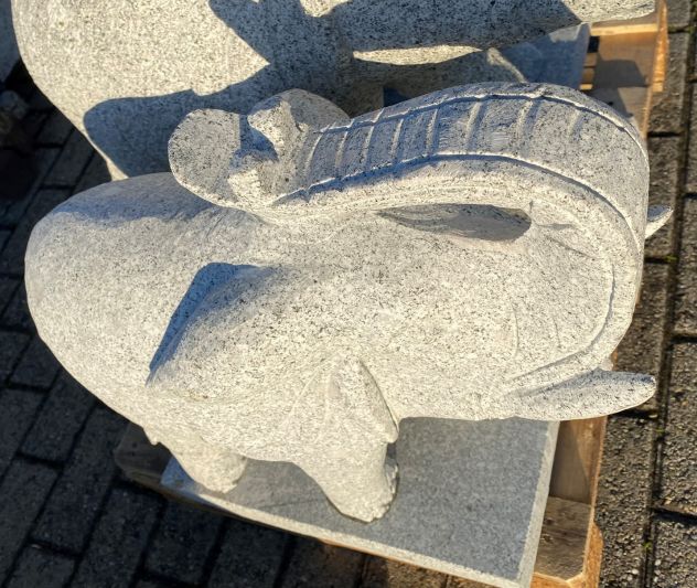 Elefante in pietra granito - Foto 10