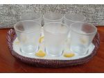 6 bicchierini per limoncello con vassoio