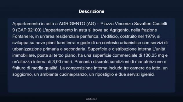 Immobile in asta di 136 m² con più di 5 locali in vendita a Agrigento - Foto 4