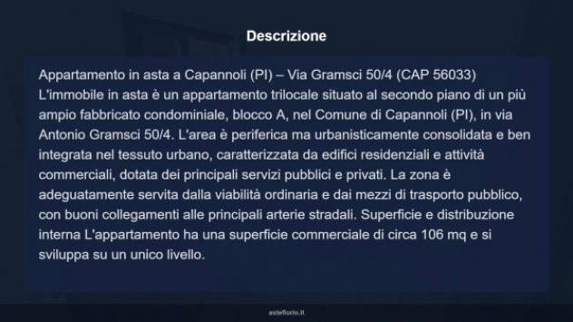 Immobile in asta di 106 m² in vendita a Capannoli - Foto 8