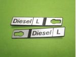 Scritte loghi targhette parafanghi anter.  laterali Fiat ritmo diesel L  "NUOVE"