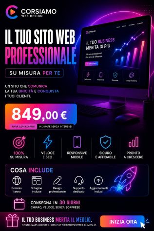 Sito professionale che lavora per te
