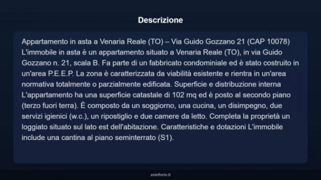 Immobile in asta di 102 m² con più di 5 locali in vendita a Venaria Reale - Foto 16