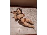Putto d'antan   con corno da caccia figura