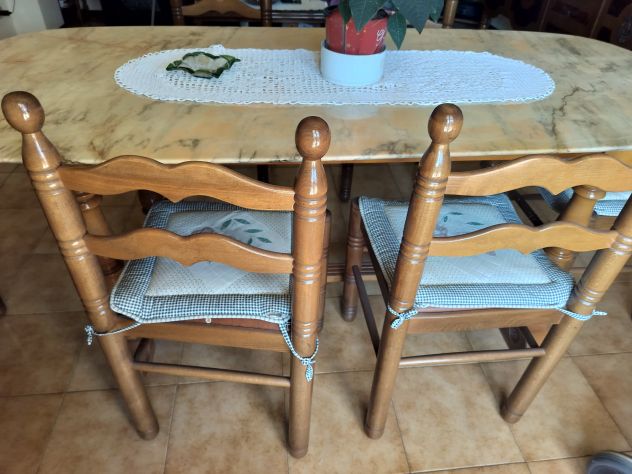 Credenza Cristalliera vintage con tavolo e sedie - Foto 6
