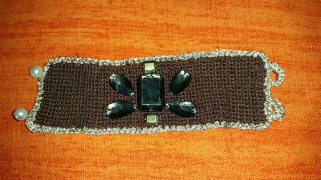 BRACCIALE DONNA RICAMATO CON PIETRE - Foto 3