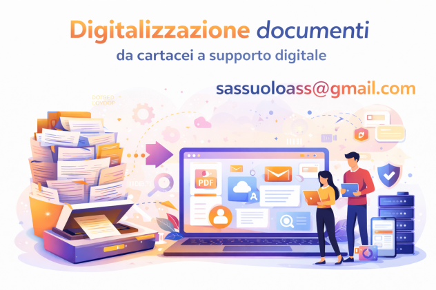 Digitalizzazione documenti da cartacei a supporto digitale