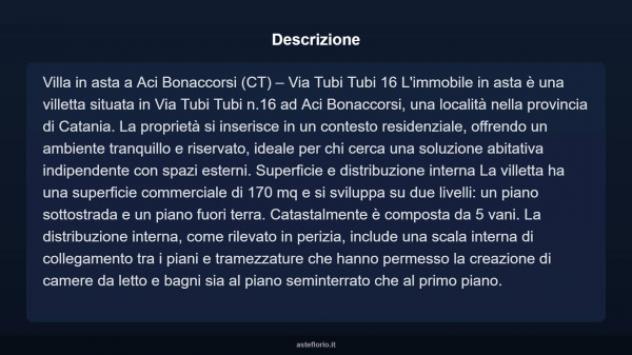 Immobile in asta di 170 m², box auto in vendita a Aci Bonaccorsi - Foto 4