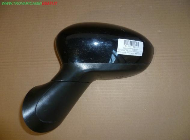 RETROVISORE EST.S.con cristallo, senza calotta (versione con regolazione elettrica) NERO 3 PIN FIAT 500 (312-3P/83)  Vetri e Retrovisori  Cristalli  R