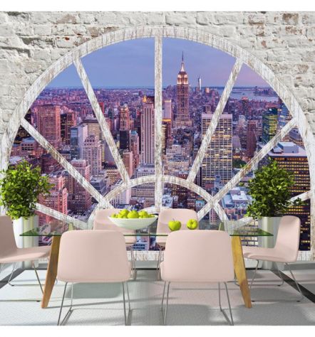 Fotomurale Adesivo Con La Finestra Su New York Arredalacasa