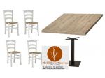 Set Sedie Tavoli Pesaro Arredo Ristorante Bar Pizzerie cod515 Nuovi Non Usati