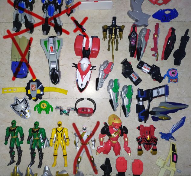 POWER RANGERS lotto set vari personaggi megazord zord veicle - Foto 4