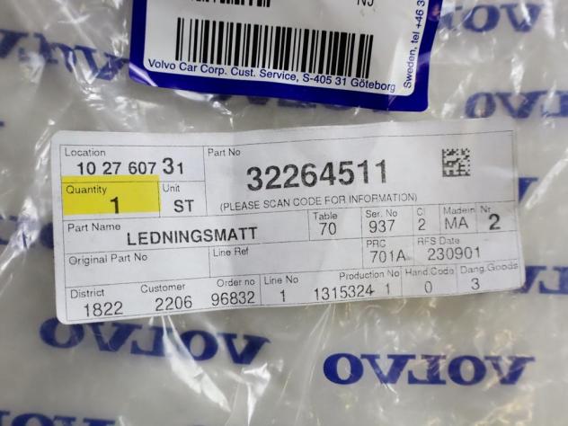 32264511 CABLAGGIO SENSORI DI PARCHEGGIO VOLVO XC40 2.0 140KW B 5P AUT (2019) RICAMBIO USATO - Foto 9