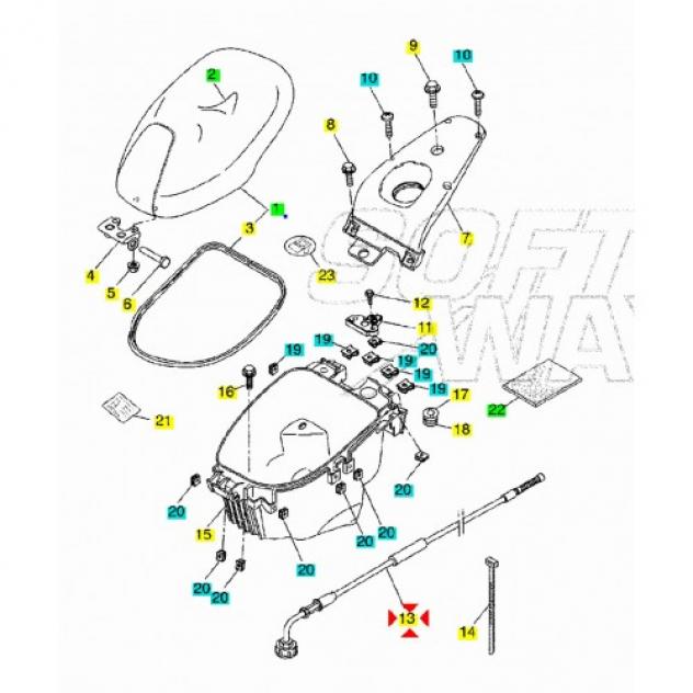 Cavo apertura sella Yamaha Aerox e Why e Flipper - Foto 4
