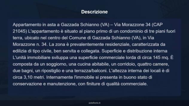 Immobile in asta di 145 m² con più di 5 locali in vendita a Gazzada Schianno - Foto 16