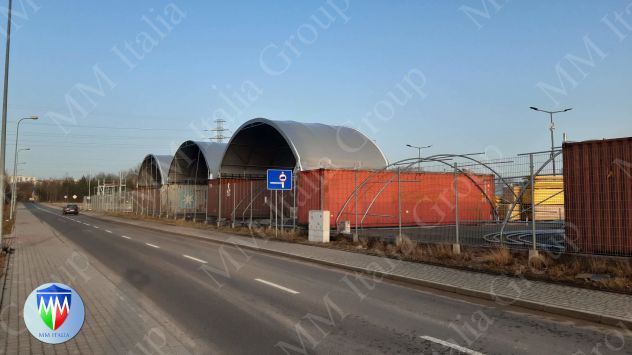 Coperture Tunnel su container 8 x 6 x 5,6 con aperture a Fisarmonica ambo i lati - Foto 3
