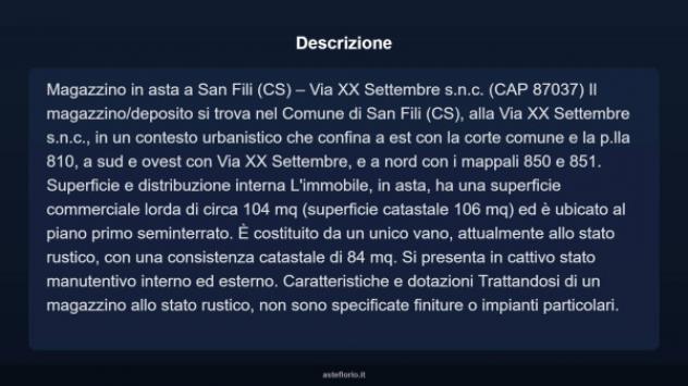 Immobile in asta di 104 m² in vendita a San Fili - Foto 4