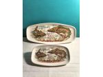 Set Vassoi Pesce Vintage Porcellana T Art Elaboration Condizioni Perfette