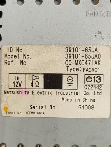 AUTORADIO SUZUKI Grand Vitara JB 39101-65JA 39101-65JA0 F9Q (06) - Foto 4