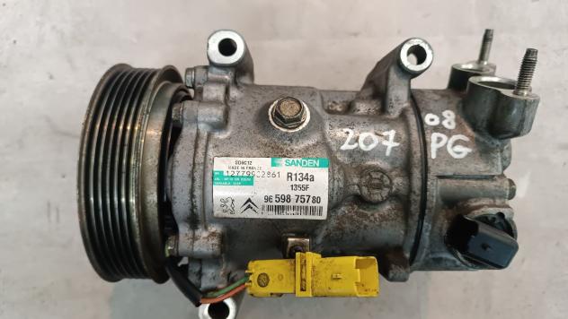 COMPRESSORE A/C PEUGEOT 207 1° Serie 12779982861 benzina 1.4 (0609)