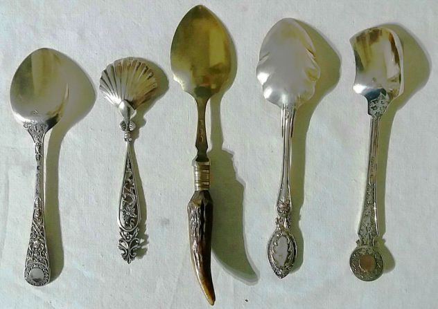 1930 ca- n° 5 CONTINENTAL SOLID SILVER SPOON - Foto 2